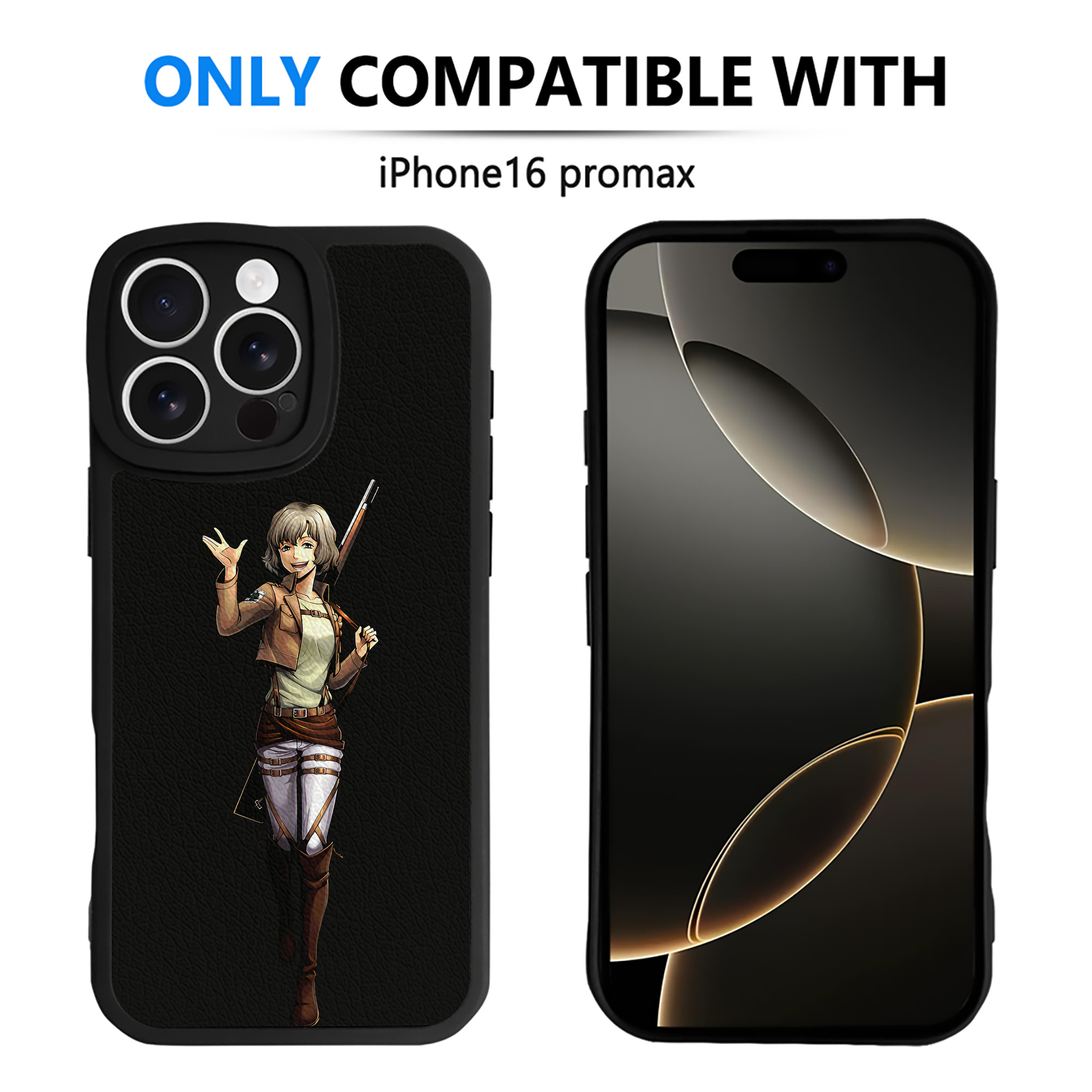 （画像用） 進撃の巨人 ヒツチ Attack on Titan Hitch 【iPhone 16シリーズ対応】シリコンスマホケース（レザー調） 材質：シリコン